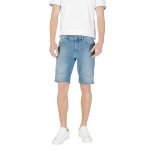 Jeckerson Light Blue Cotton Bermuda Men's Shorts
